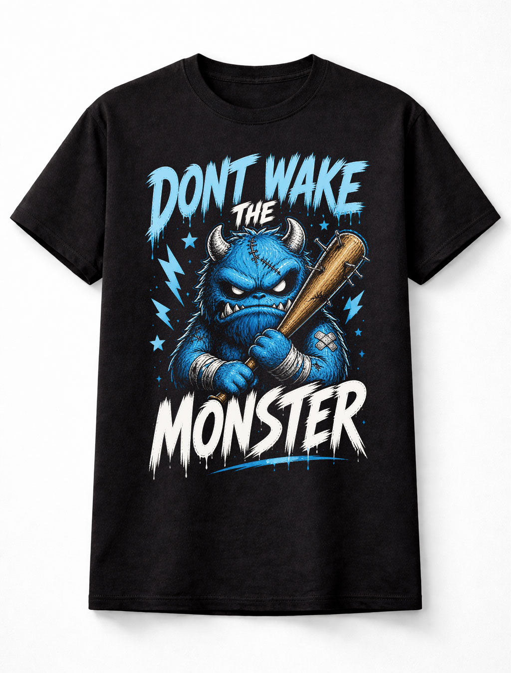 Dont Wake The Monster Funny Angry Creature Horror Cartoon Unisex T-Shirt