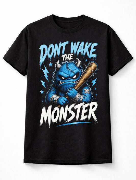 Dont Wake The Monster Funny Angry Creature Horror Cartoon Unisex T-Shirt