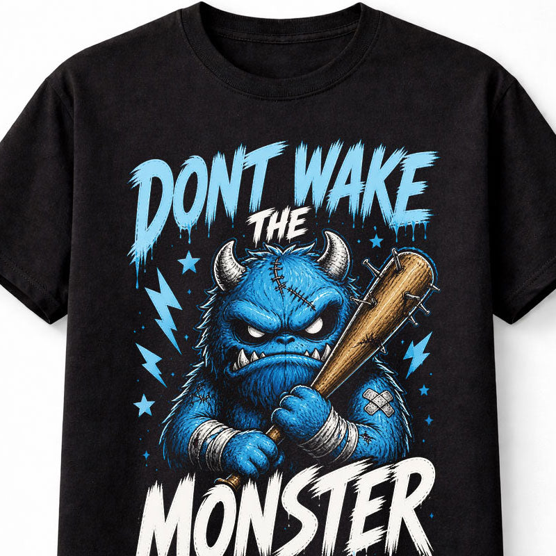 Dont Wake The Monster Funny Angry Creature Horror Cartoon Unisex T-Shirt