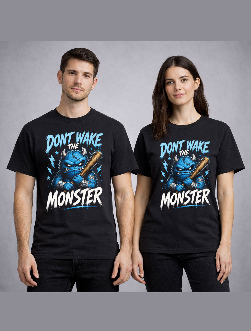 Dont Wake The Monster Funny Angry Creature Horror Cartoon Unisex T-Shirt