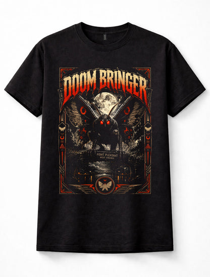 Mothman Doom Bringer Point Pleasant Cryptid Horror Graphic Unisex T-Shirt