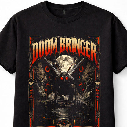 Mothman Doom Bringer Point Pleasant Cryptid Horror Graphic Unisex T-Shirt