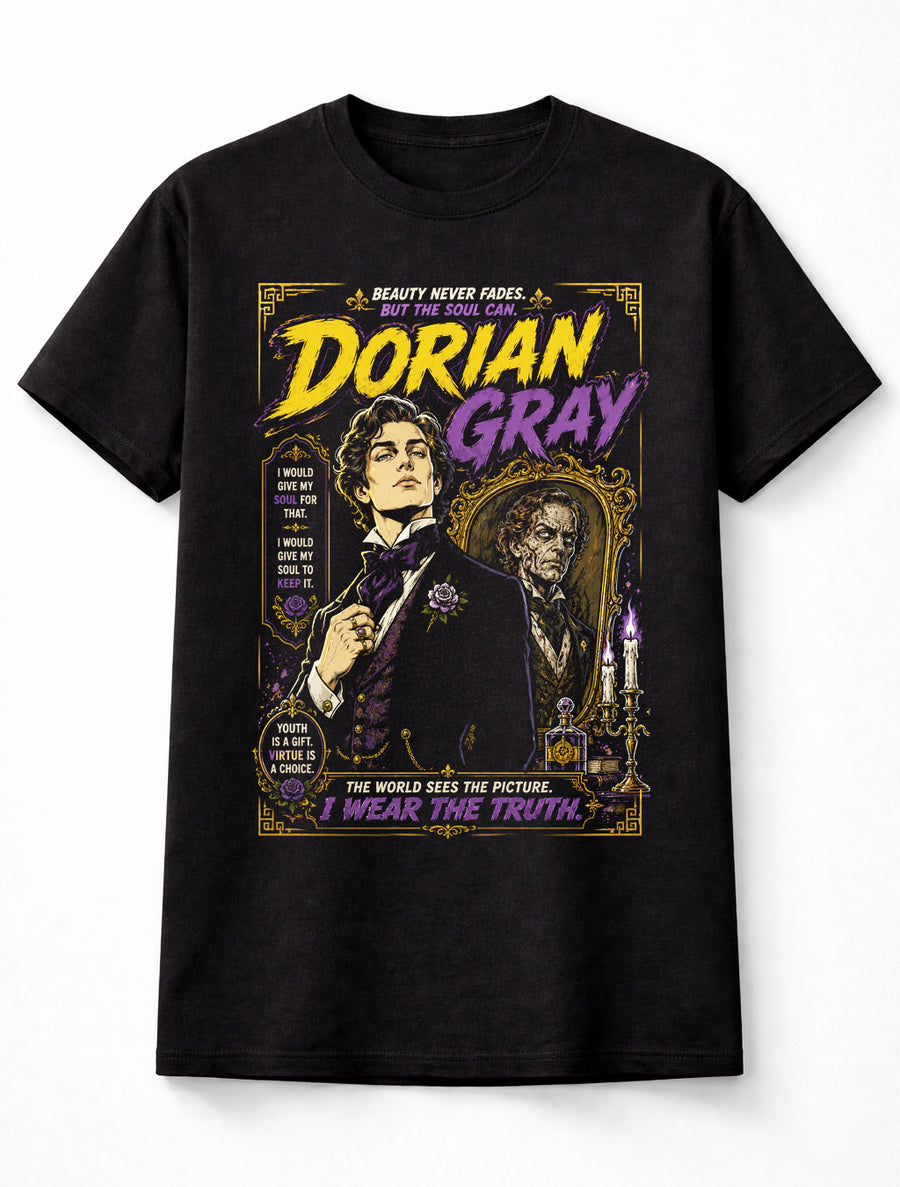 Dorian Gray Gothic Horror Classic Literature Graphic Unisex T-Shirt