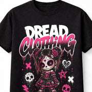 Sugar Skull Gothic Skull Patchwork Doll Horror Punk Emo Alternative Graphic Unisex T-Shirt