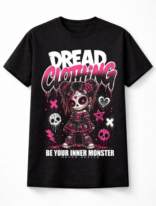 Sugar Skull Gothic Skull Patchwork Doll Horror Punk Emo Alternative Graphic Unisex T-Shirt