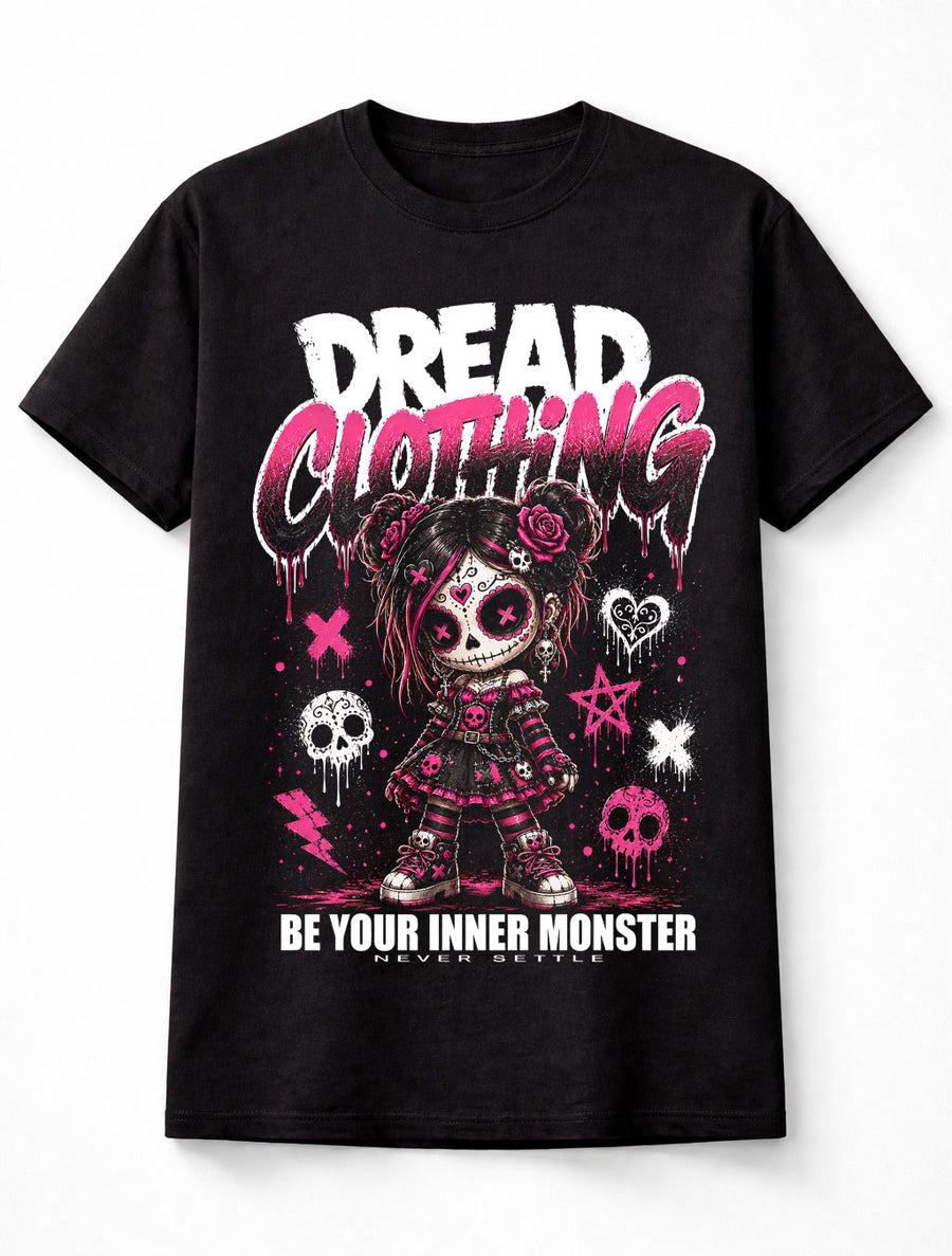 Sugar Skull Gothic Skull Patchwork Doll Horror Punk Emo Alternative Graphic Unisex T-Shirt