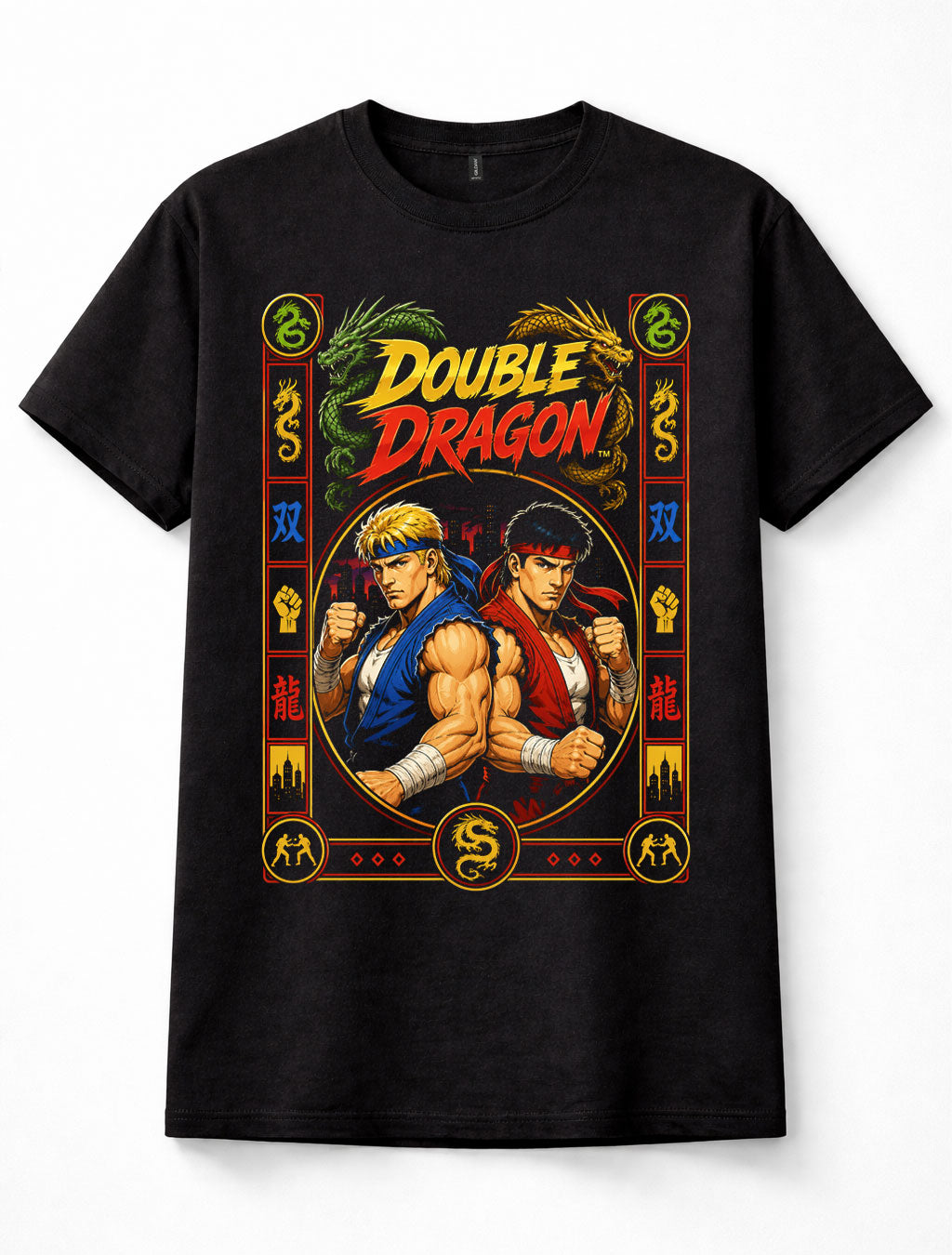 Double Dragon Retro Arcade Fighting Game Dragons Unisex T-Shirt