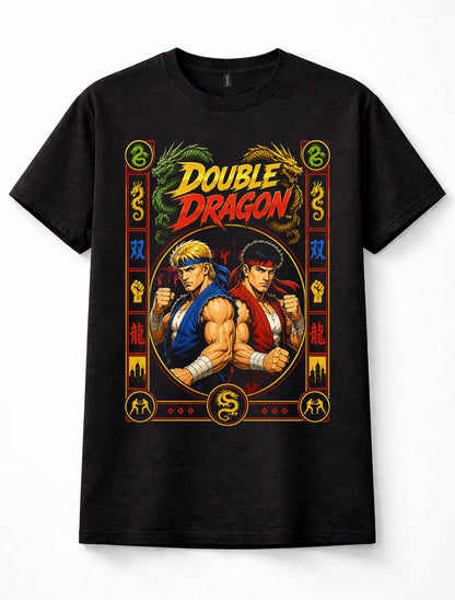 Double Dragon Retro Arcade Fighting Game Dragons Unisex T-Shirt