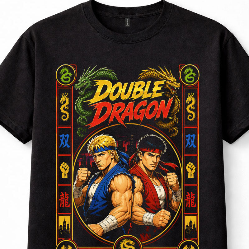Double Dragon Retro Arcade Fighting Game Dragons Unisex T-Shirt
