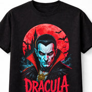 Dracula Vampire Horror Gothic Castle Blood Moon Unisex T-Shirt
