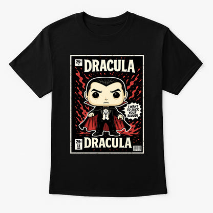 Dracula Vampire Comic Unisex T-Shirt Retro Horror Monster Tee