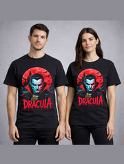 Dracula Vampire Horror Gothic Castle Blood Moon Unisex T-Shirt