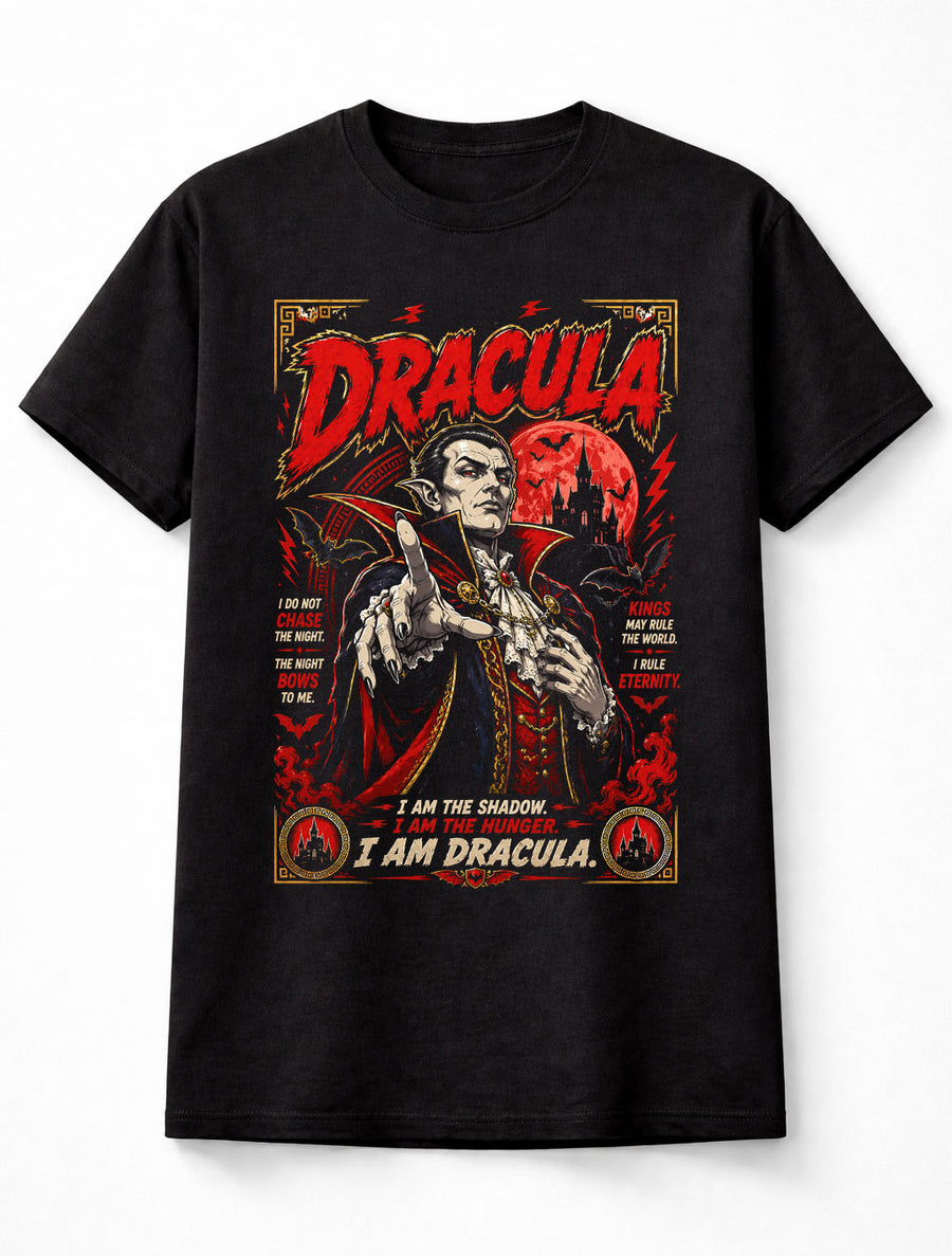Dracula Vampire Gothic Horror Classic Monster Graphic Unisex T-Shirt