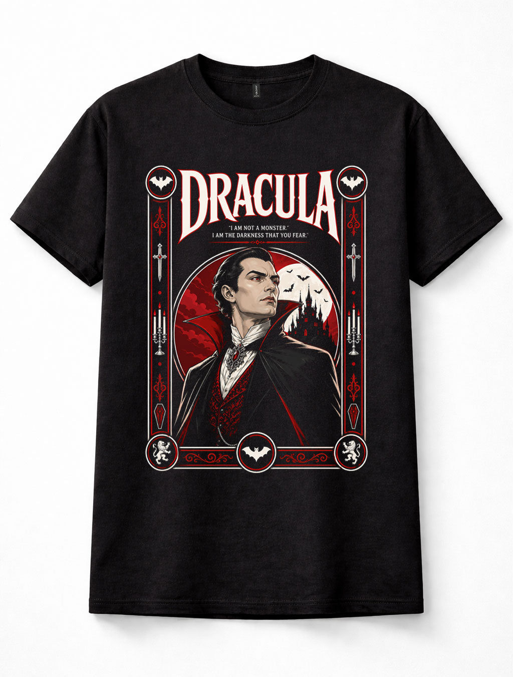Dracula Vampire Gothic Horror Movie Graphic Unisex T-Shirt