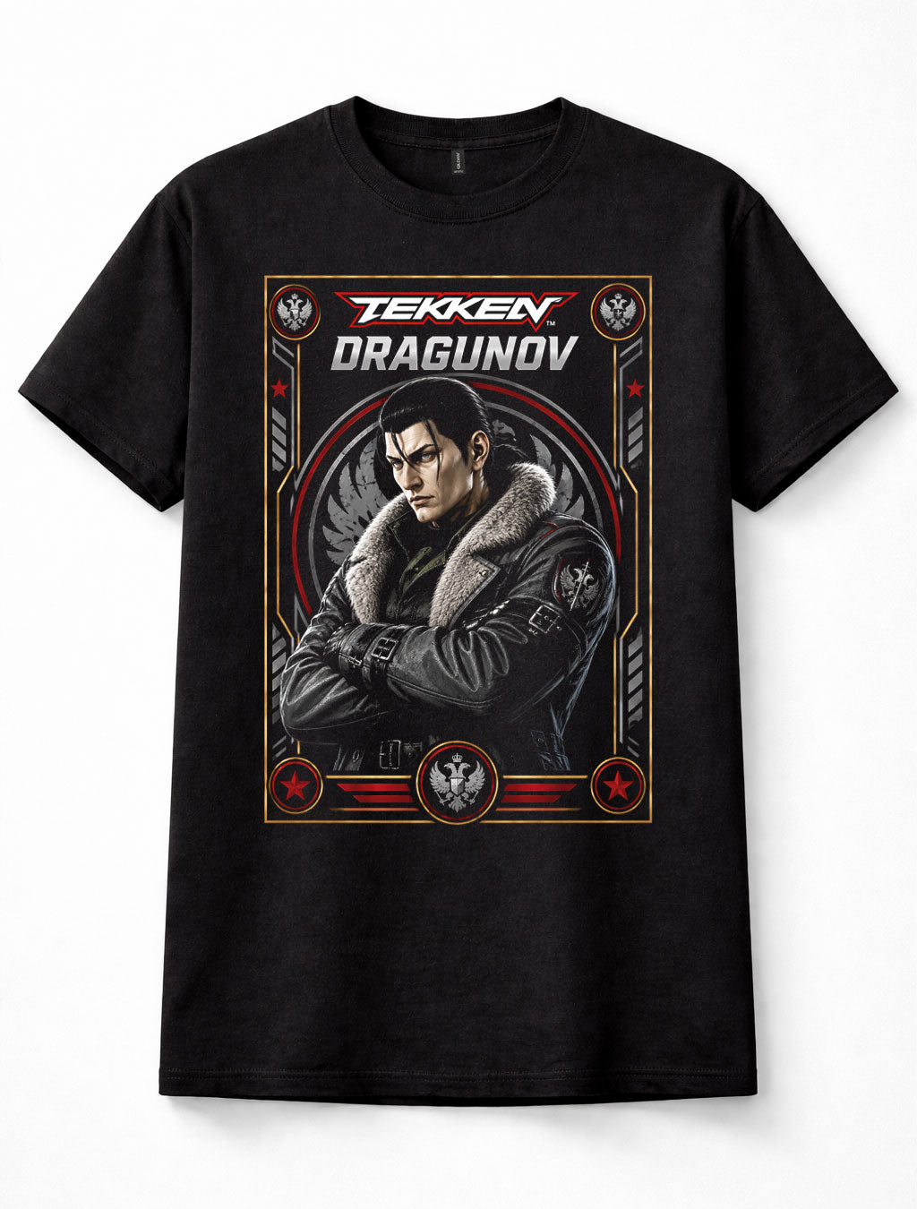 Tekken Sergei Dragunov Russian Fighter Arcade Game Black Unisex T-Shirt