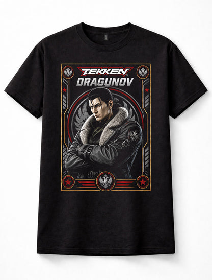 Tekken Sergei Dragunov Russian Fighter Arcade Game Black Unisex T-Shirt