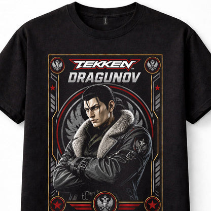 Tekken Sergei Dragunov Russian Fighter Arcade Game Black Unisex T-Shirt