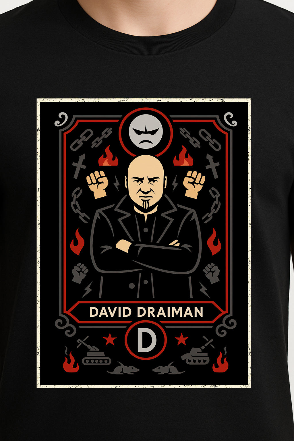 Disturbed David Draiman Unisex T-Shirt – Metal Legends Frontman Heavy Metal Icon Tee