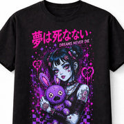 Dreams Never Die Gothic Anime Girl Kawaii Horror Unisex T-Shirt