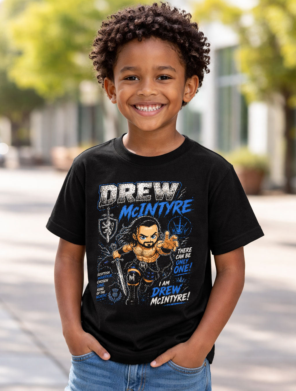 Drew McIntyre Scottish Warrior Wrestling T-Shirt – There Can Be Only One Fan Tee Adults & Kids Unisex T-Shirt