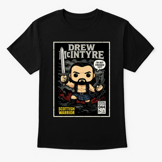 Drew McIntyre Scottish Warrior Funko Pop Comic Wrestling Unisex T-Shirt