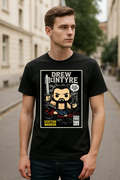 Drew McIntyre Scottish Warrior Funko Pop Comic Wrestling Unisex T-Shirt