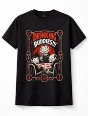 Drinking Buddies Funny Vampires Gothic Halloween Horror Unisex T-Shirt
