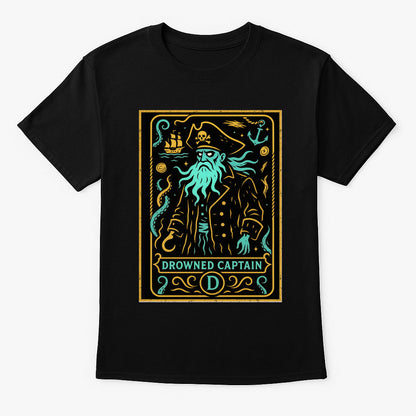 Drowned Captain Ghost Pirate Gothic Horror Dark Nautical Alternative Unisex T-Shirt