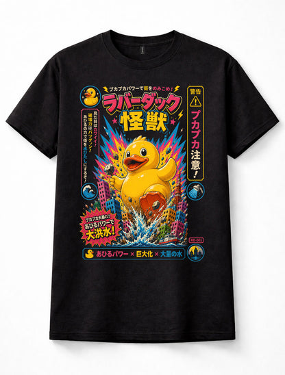 Japanese Rubber Duck Kaiju Monster City Rampage Graphic Unisex T-Shirt
