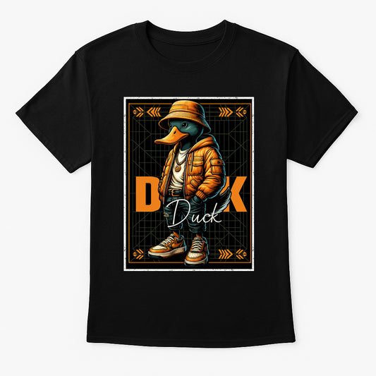 Street Duck Unisex T-Shirt Urban Hip-Hop Animal Bird Style Tee