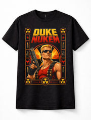 Duke Nukem Retro Gaming Video Game Character Graphic Black Unisex T-Shirt