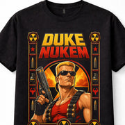 Duke Nukem Retro Gaming Video Game Character Graphic Black Unisex T-Shirt