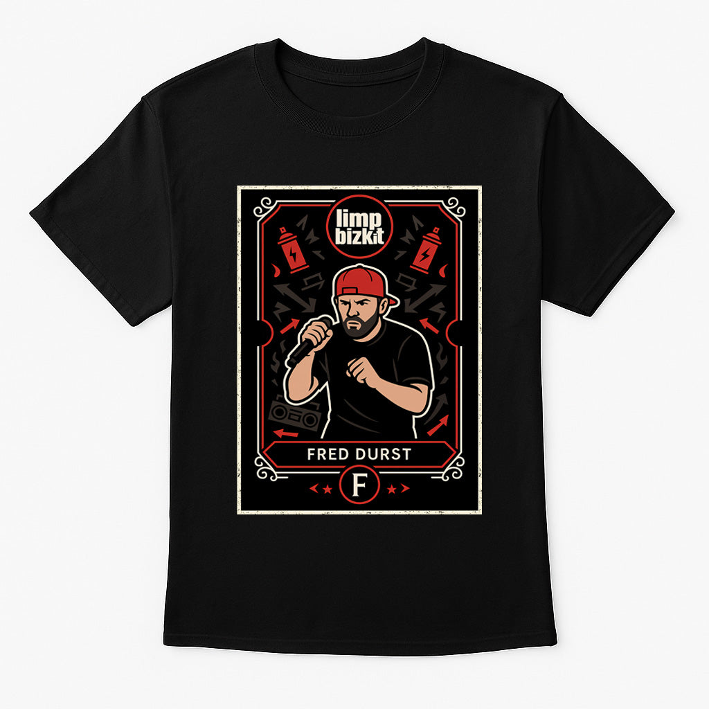Limp Bizkit Fred Durst Unisex Nu-Metal Legends T-Shirt Frontman Rap Rock Icon Tee