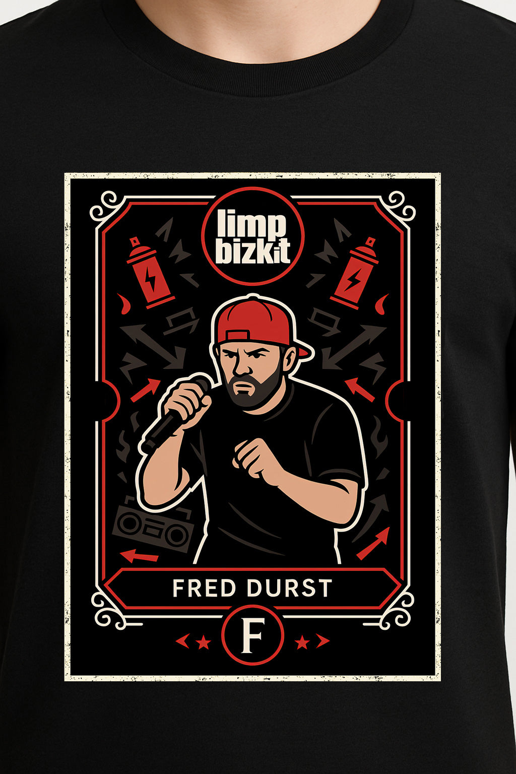 Limp Bizkit Fred Durst Unisex Nu-Metal Legends T-Shirt Frontman Rap Rock Icon Tee