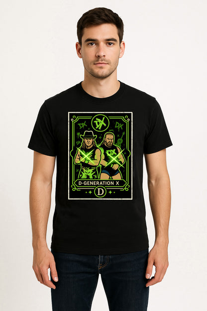 D-Generation X Retro Unisex Wrestling T-Shirt – DX Tag Team “Suck It” Attitude Era Design