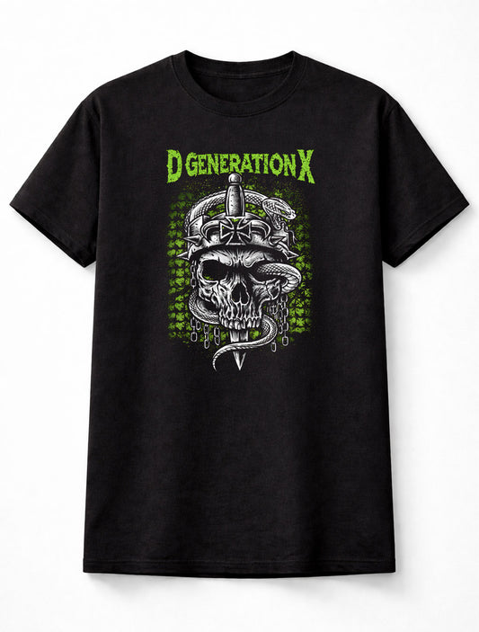 D-Generation X Skull Graphic Wrestling Adults & Kids Unisex T-Shirt