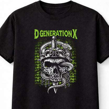 D-Generation X Skull Graphic Wrestling Adults & Kids Unisex T-Shirt
