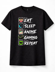 Eat Sleep Anime Gaming Repeat Otaku Gamer Japan Unisex T-Shirt