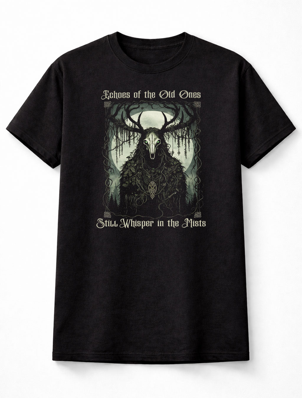 Echoes of the Old Ones Gothic Pagan Forest Spirit Unisex T-Shirt