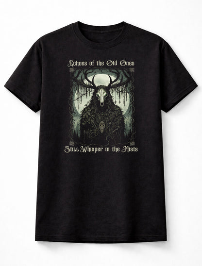 Echoes of the Old Ones Gothic Pagan Forest Spirit Unisex T-Shirt