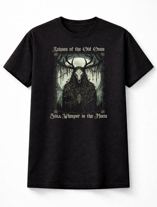 Echoes of the Old Ones Gothic Pagan Forest Spirit Unisex T-Shirt