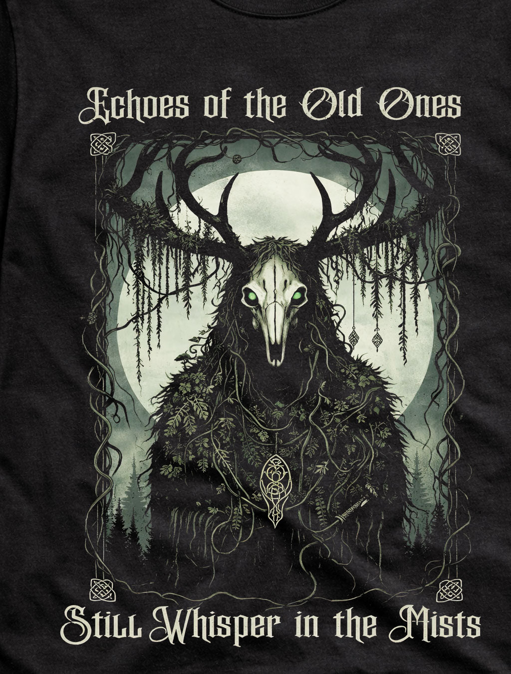 Echoes of the Old Ones Gothic Pagan Forest Spirit Unisex T-Shirt
