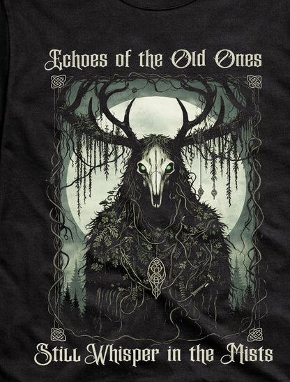 Echoes of the Old Ones Gothic Pagan Forest Spirit Unisex T-Shirt