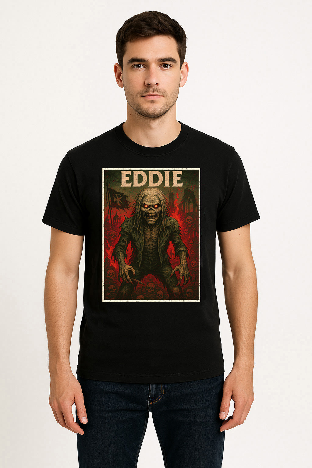Iron Maiden – Eddie Unisex T-Shirt Classic Metal Band Merch Tee