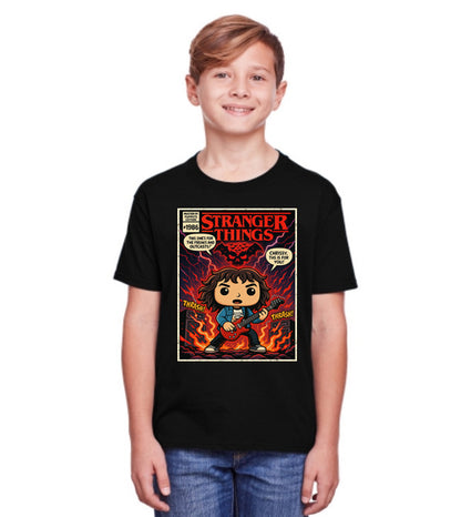 Stranger Things Eddie Munson Master of Puppets Hellfire Club Retro Comic Cover Unisex T-Shirt
