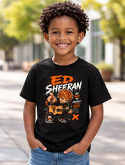 Ed Sheeran Acoustic Pop Singer Songwriter Guitar Graphic T-Shirt Be Nice To People Always Music Fan Tee Adult & Kids Unisex T-Shirt