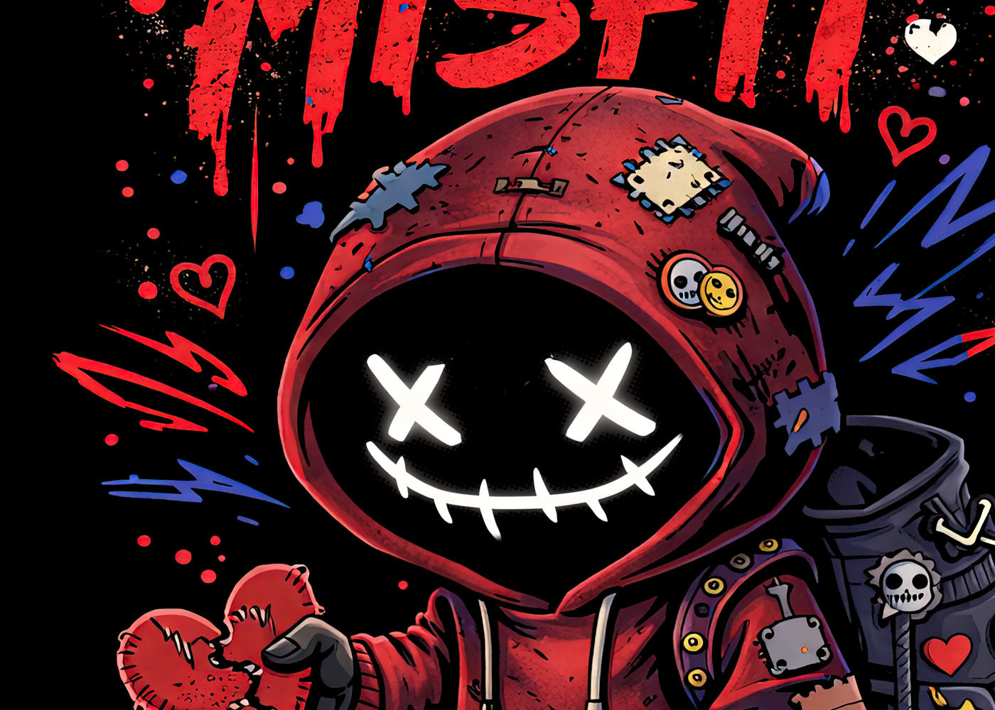 Embrace the Misfit T Shirt Gothic Cartoon Punk Rebel Unisex Graphic Tee