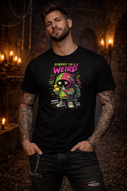Embrace the Weird T Shirt Gothic Cartoon Punk Kawaii Rebel Unisex Graphic Tee