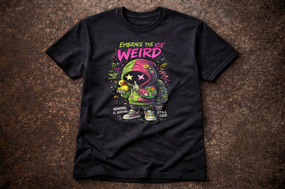 Embrace the Weird T Shirt Gothic Cartoon Punk Kawaii Rebel Unisex Graphic Tee