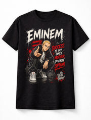 Eminem Graphic T-Shirt Slim Shady Rap Tee Success Is My Only Option Shirt Hip Hop Streetwear Urban Rap Fan Gift Vintage Adults & Kids Unisex T-Shirt